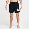 Nike Men's Swim Breaker 7" Fully Lined Volley Shorts In Black