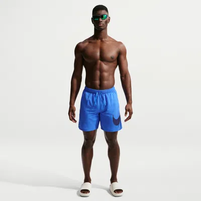 Nike Men's Swim Breaker 7" Fully Lined Volley Shorts In Blue