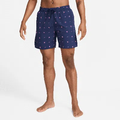 Nike Men's Swim Breaker 7" Fully Lined Volley Shorts In Blue