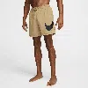 Nike Men's Swim Breaker 7" Fully Lined Volley Shorts In Brown