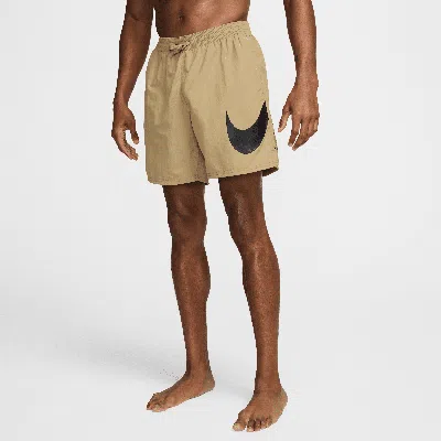 Nike Men's Swim Breaker 7" Fully Lined Volley Shorts In Brown