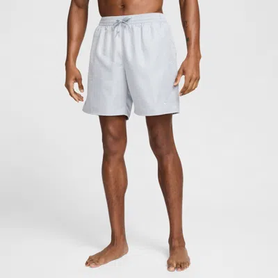 Nike Men's Swim Breaker 7" Fully Lined Volley Shorts In White