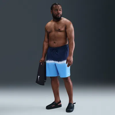 Nike Men's Swim Breaker 9" Boxer Volley Shorts In Blue