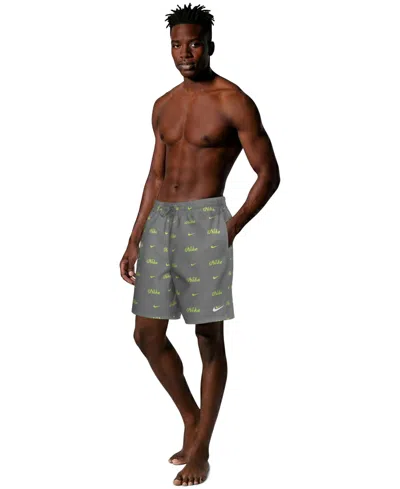 Nike Men's Swim Breaker Brief-lined Volley Swim Short, 7" Inseam In Gray
