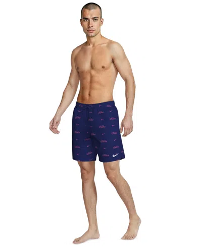 Nike Men's Swim Breaker Brief-lined Volley Swim Short, 7" Inseam In Multi