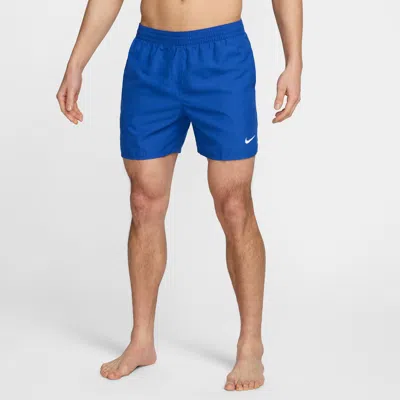 Nike Men's Swim Breaker Essential 5" Brief-lined Volley Short In Blue
