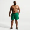 Nike Men's Swim Breaker Essential 7" Brief-lined Volley Short (big & Tall) In Green