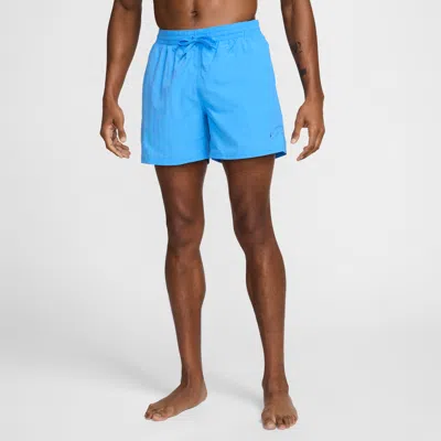 Nike Men's Swim Breaker Icon 5" Brief-lined Volley Shorts In Blue
