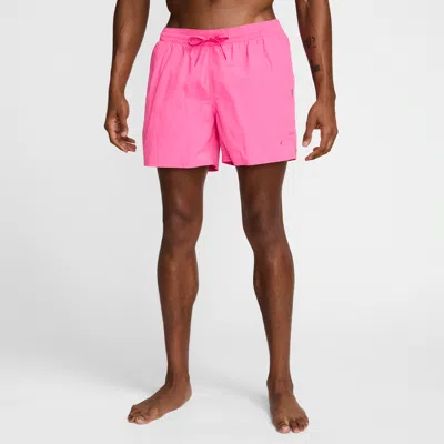 Nike Men's Swim Breaker Icon 5" Brief-lined Volley Shorts In Pink