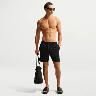Nike Men's Swim Contend 7" Brief-lined Volley Short In Black