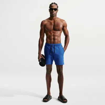 Nike Men's Swim Contend Essential 7" Brief-lined Volley Short In Blue