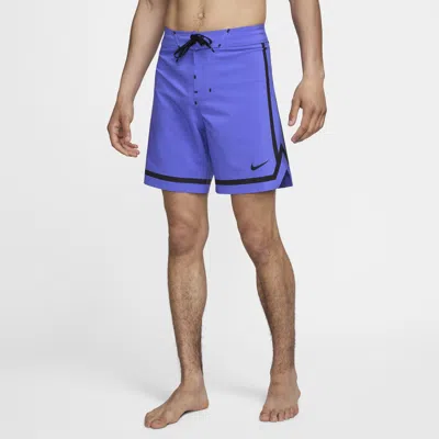 Nike Men's Swim Fadeaway 7" Board Shorts In Purple