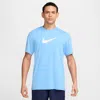 Nike Men's Swim Hydroguard Short-sleeve Top In Blue