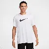 Nike Sportswear Men's Swoosh Short-sleeve Crewneck T-shirt In White
