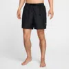 Nike Men's Swim Voyage 5" Brief-lined Cargo Shorts In Black