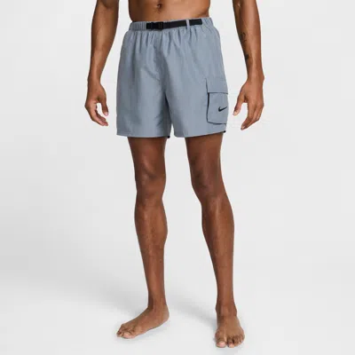 Nike Men's Swim Voyage 5" Brief-lined Cargo Shorts In Blue