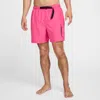 Nike Men's Swim Voyage 5" Brief-lined Cargo Shorts In Pink