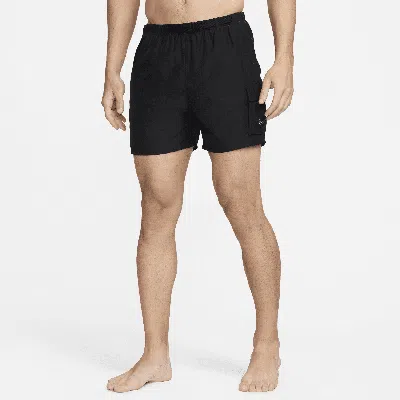 Nike Men's Swim Voyage 5" Volley Shorts In Black