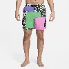Nike Men's Swim Voyage 7" Volley Shorts In Black