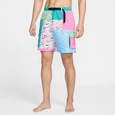 Nike Men's Swim Voyage 7" Volley Shorts In Green