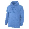 Nike Men's Swoosh Club Fleece Baseball Pullover Hoodie In Blue