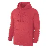 Nike Men's Swoosh Club Fleece Football Pullover Hoodie In Red