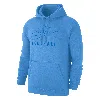 Nike Men's Swoosh Club Fleece Football Pullover Hoodie In Blue