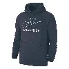 Nike Men's Swoosh Club Fleece Lacrosse Pullover Hoodie In Blue
