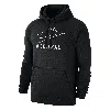 Nike Men's Swoosh Club Fleece Pickleball Pullover Hoodie In Black