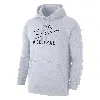 Nike Men's Swoosh Club Fleece Pickleball Pullover Hoodie In White