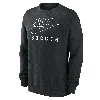 Nike Men's Swoosh Club Fleece Soccer Pullover Crew-neck Sweatshirt In Black
