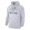 Nike Men's Swoosh Club Fleece Pickleball Pullover Hoodie In White