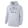 Nike Men's Swoosh Club Fleece Pickleball Pullover Hoodie In White