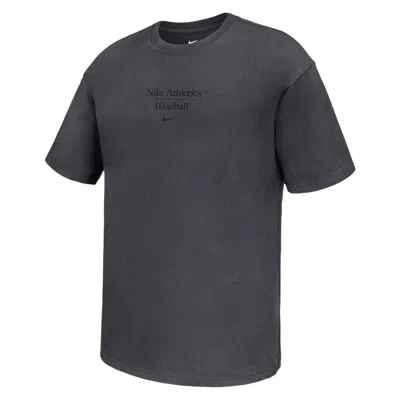 Nike Men's Swoosh Max90 Baseball T-shirt In Gray