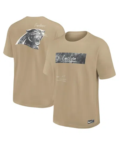 NIKE MEN'S TAN CAROLINA PANTHERS STATEMENT MAX90 T-SHIRT