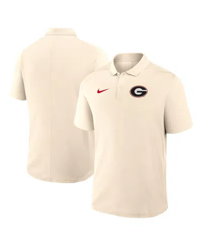 Nike Men's Tan Georgia Bulldogs Primary Logo Victory Performance Polo Shirt In Brown