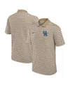 Nike Tan Kentucky Wildcats Athletic Prep Striped Performance Polo In Brown