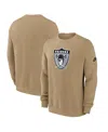 Nike Men's Tan Las Vegas Raiders Swing Pass Rewind Club Pullover Sweatshirt In Neutral