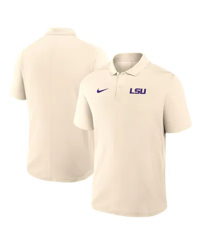 Nike Men's Tan Lsu Tigers Primary Logo Victory Performance Polo Shirt In Brown