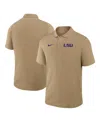 Nike Tan Lsu Tigers Primetime Victory Primary Logo Performance Polo In Brown
