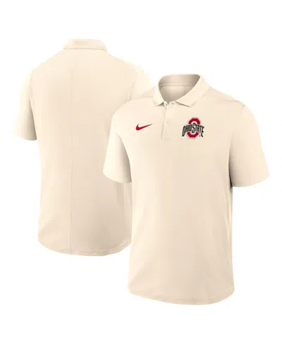Nike Men's Tan Ohio State Buckeyes Primary Logo Victory Performance Polo Shirt In Pink