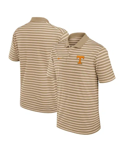 Nike Tan Tennessee Volunteers Athletic Prep Striped Performance Polo In Brown