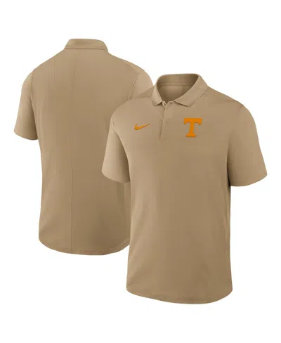 Nike Men's Tan Tennessee Volunteers Primetime Victory Primary Logo Performance Polo Shirt In Brown