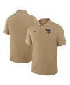 Nike Men's Tan West Virginia Mountaineers Primetime Victory Primary Logo Performance Polo Shirt In Burgundy