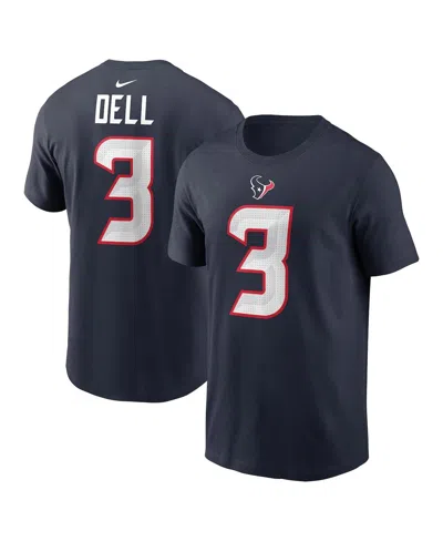 Nike Men's Tank Dell Navy Houston Texans Player Name Number T-shirt