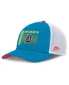 Nike Teal Detroit Tigers Neon 90s Rise Structured Performance Adjustable Trucker Hat In Blue