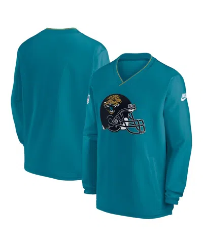 Nike Men's Teal Jacksonville Jaguars Throwback Alternate Logo Pullover Wind Shirt