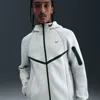 Nike Men's Tech Color-block Full-zip Fleece Windrunner Jacket In Gray