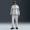 Nike Men's Tech Color-block Open-hem Fleece Pants In Gray
