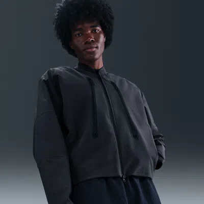 Nike Men's Tech Dri-fit Shori Bomber Jacket In Black
